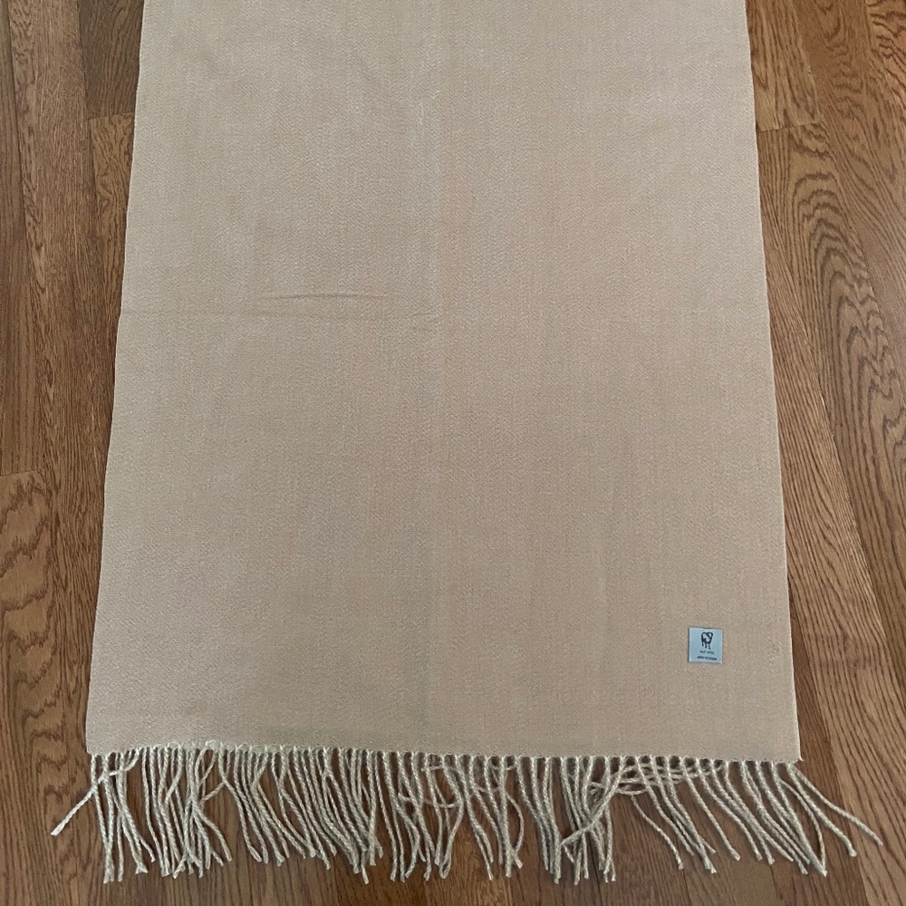 Pink and Cream Wool Scarf